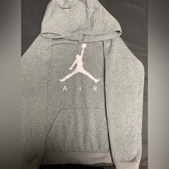 Jordan Other - Jordan Gray Hoodie with White Logo